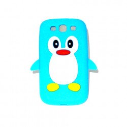 Samsung Galaxy S3 / i9300 3D Penguin Case (Light Blue)